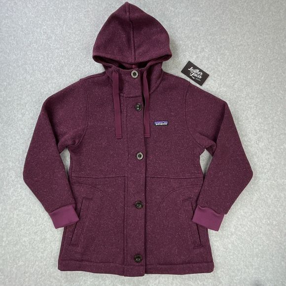 Patagonia Jackets & Blazers - Patagonia Better Sweater Coat Womens XS Hooded Light Balsamic Burgundy Fleece